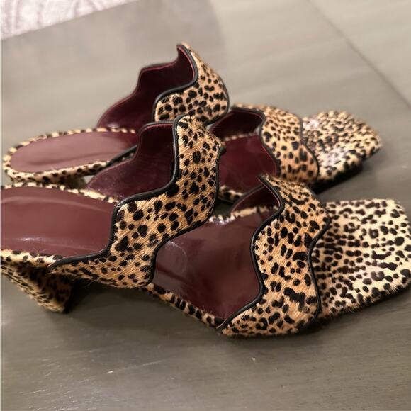 STAUD Frankie Wavy Slip on Block Heel Sandals - Picture 6 of 10